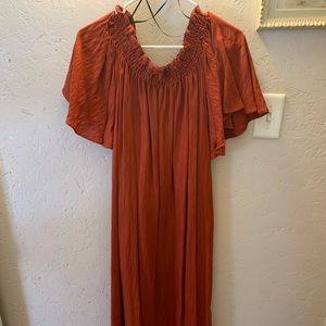 Burnt Orange Maxi Dress